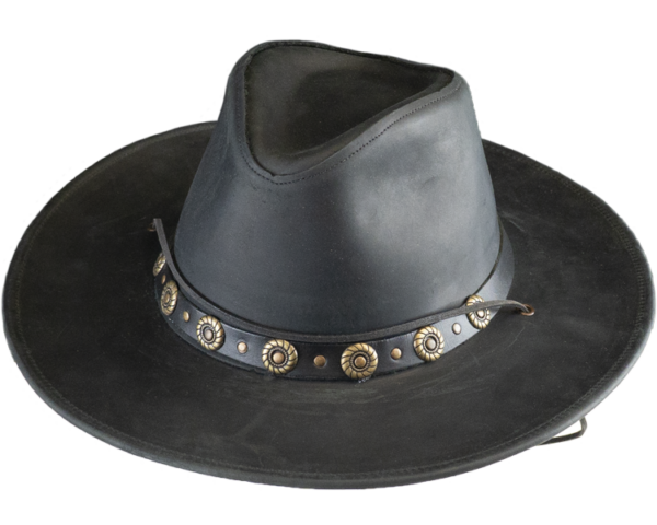 Henschel Dakota Cowhide Leather Western Hiker Hat