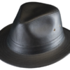 Stylish Henschel Leather Fedora Hat