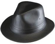 Stylish Henschel Leather Fedora Hat