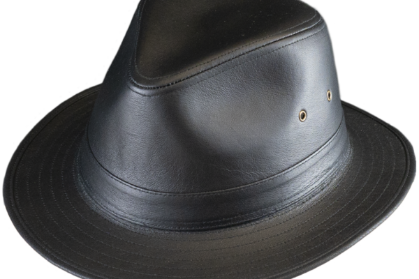 Stylish Henschel Leather Fedora Hat