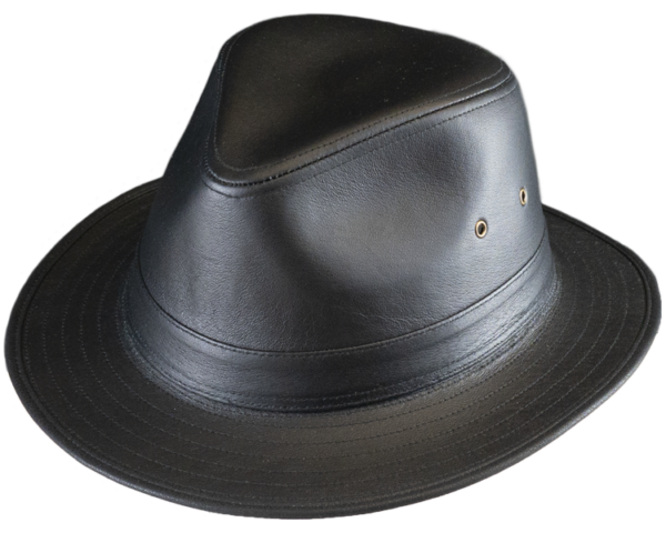 Stylish Henschel Leather Fedora Hat