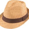 Paper Straw Fedora Hat