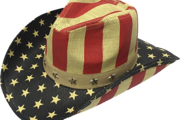 American Flag Straw Hat