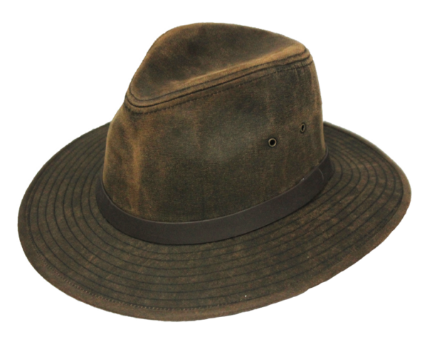 Waxed Cotton Safari Outdoor Hat