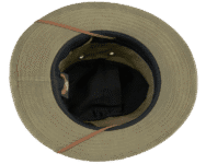 Wide-brimmed hat viewed from above.