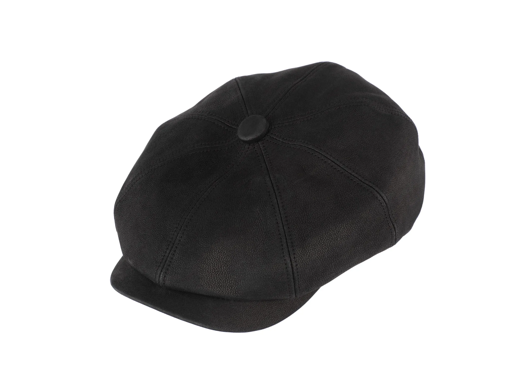 Wenoah Leather Newsboy Cap - Henschel Hats